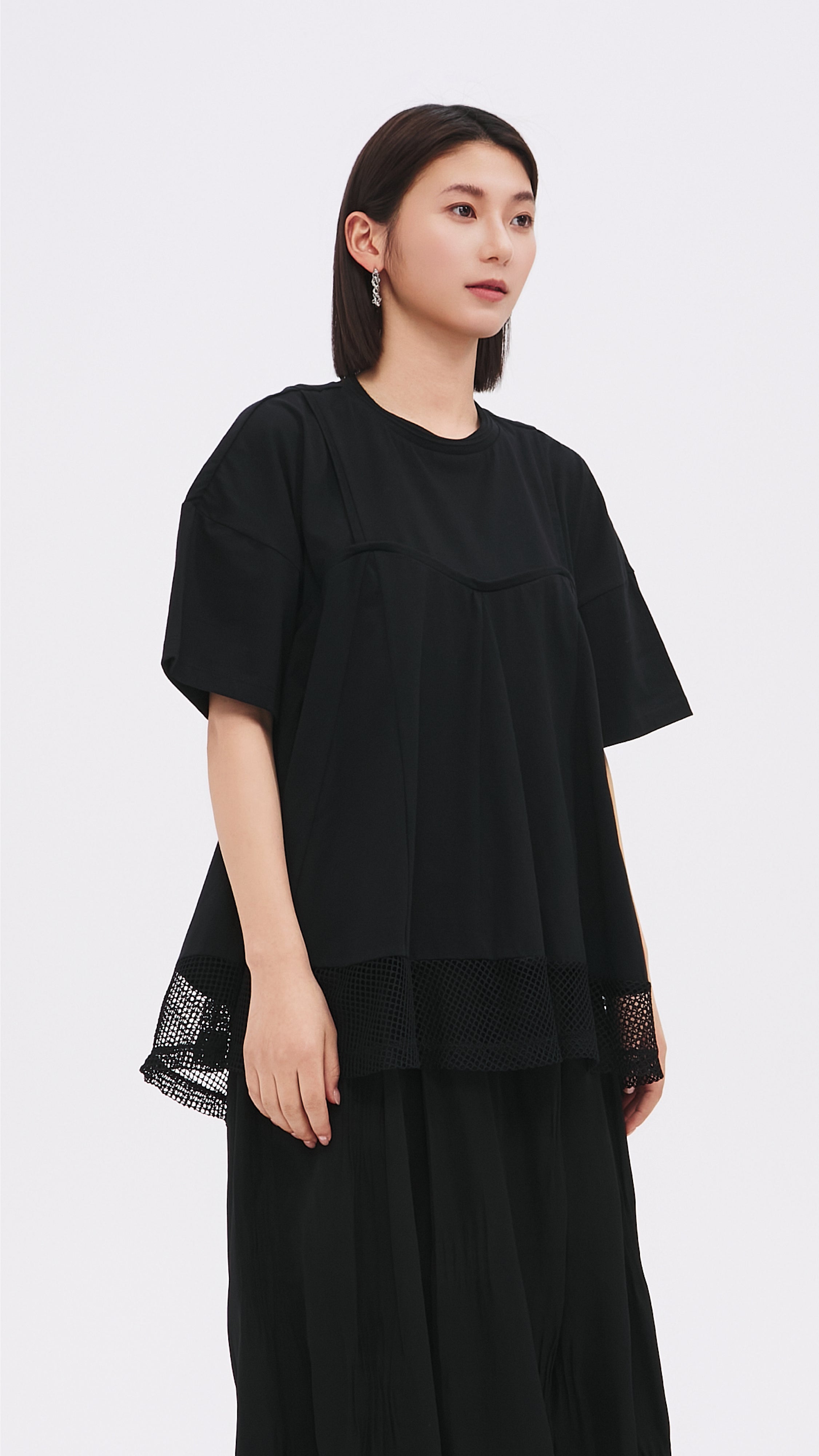 Cut-Sewn Patched Top