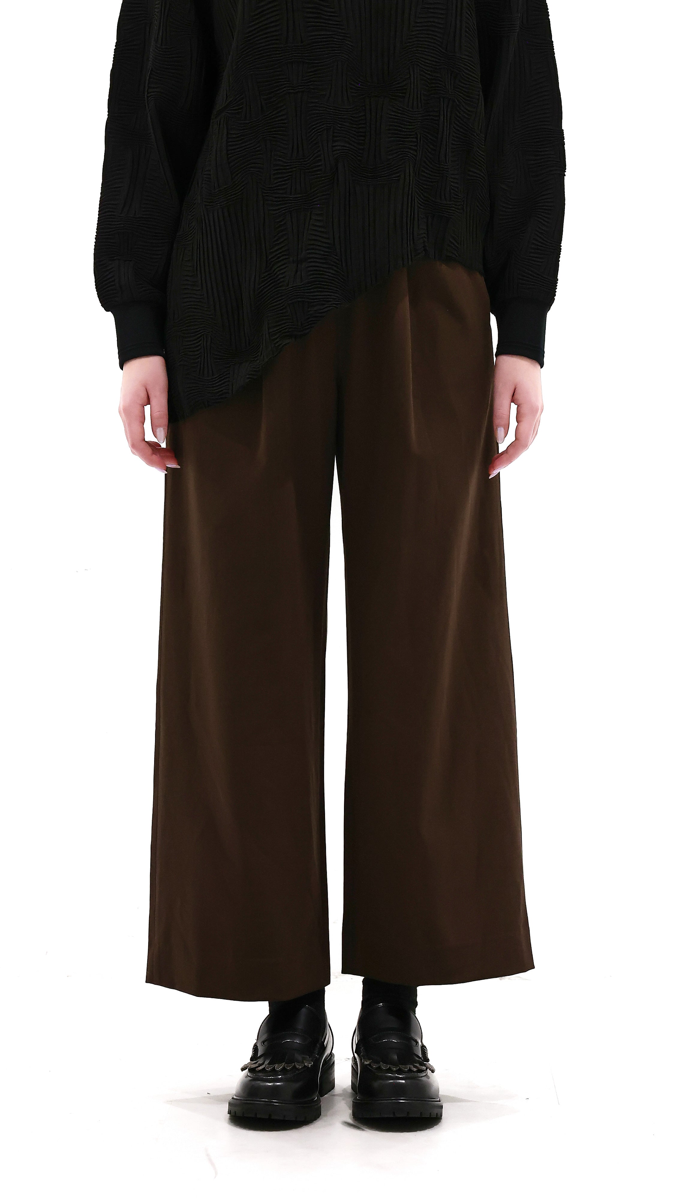 Wide-Leg With Drawstring Pants