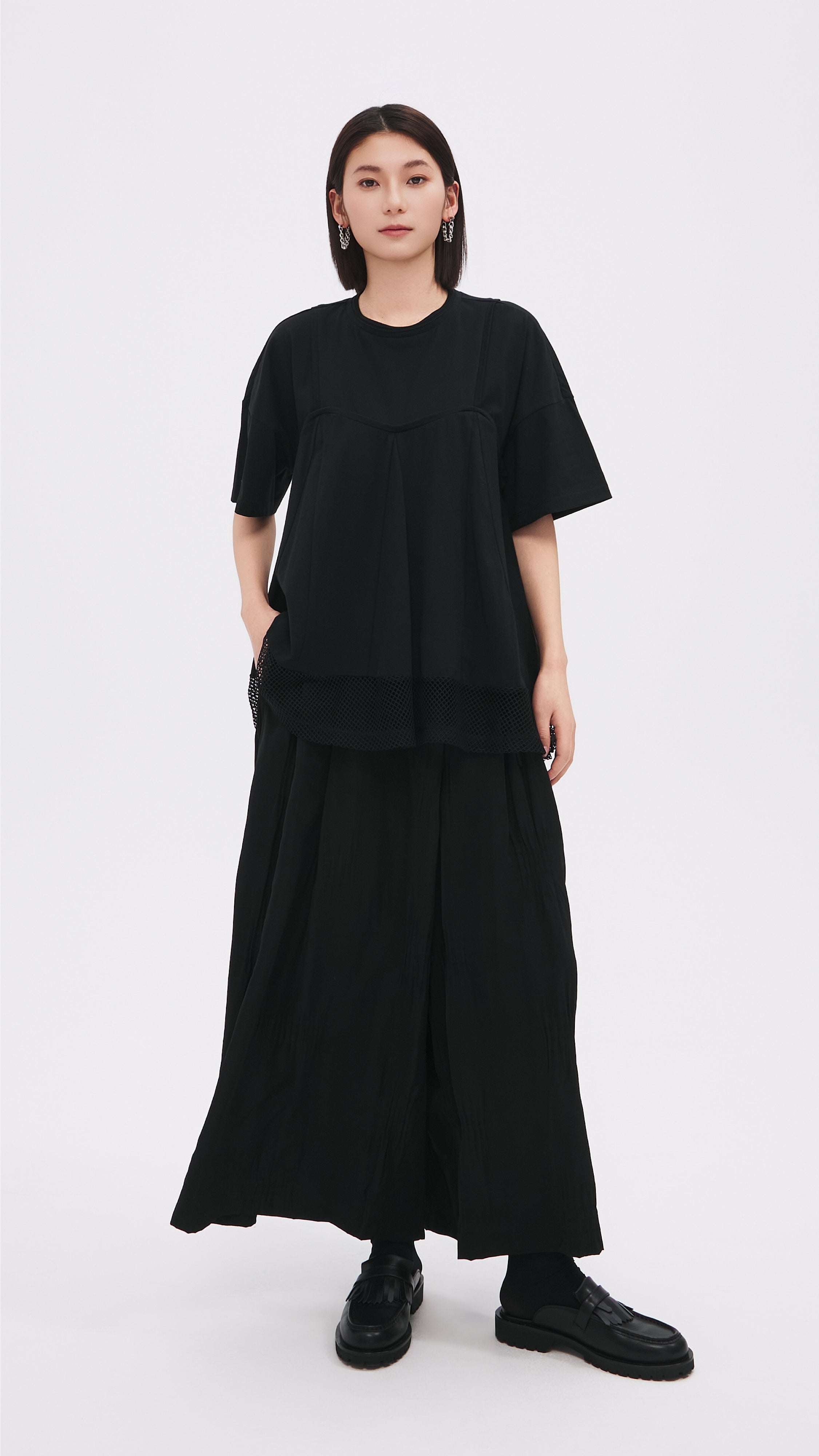 Cut-Sewn Patched Top