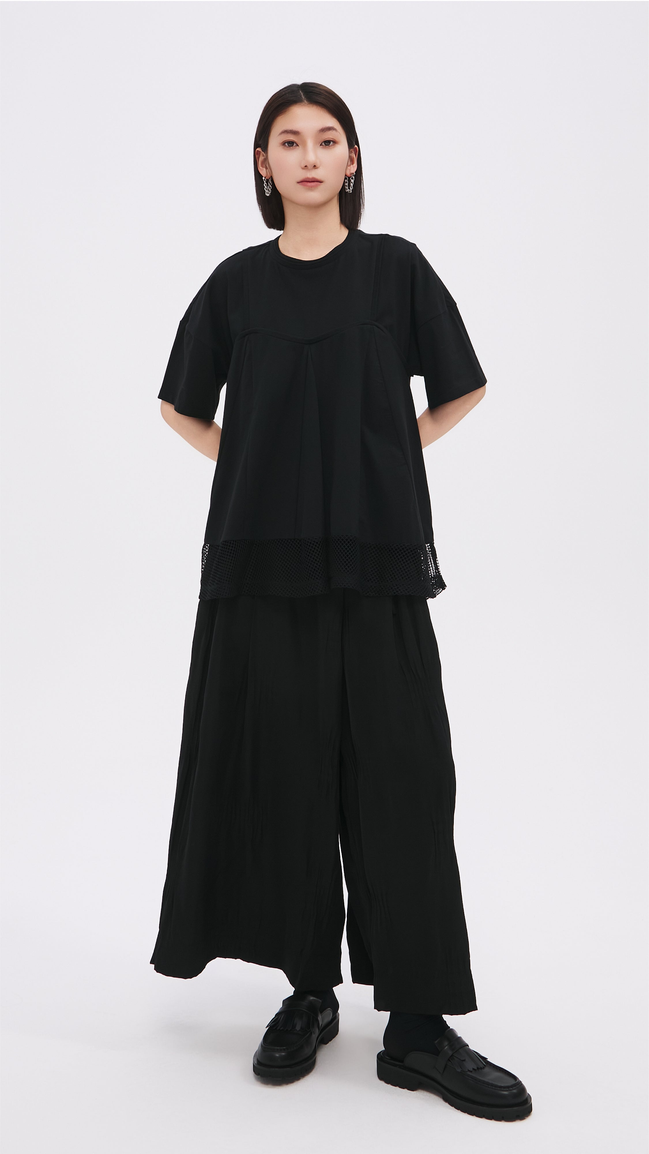 Cut-Sewn Patched Top