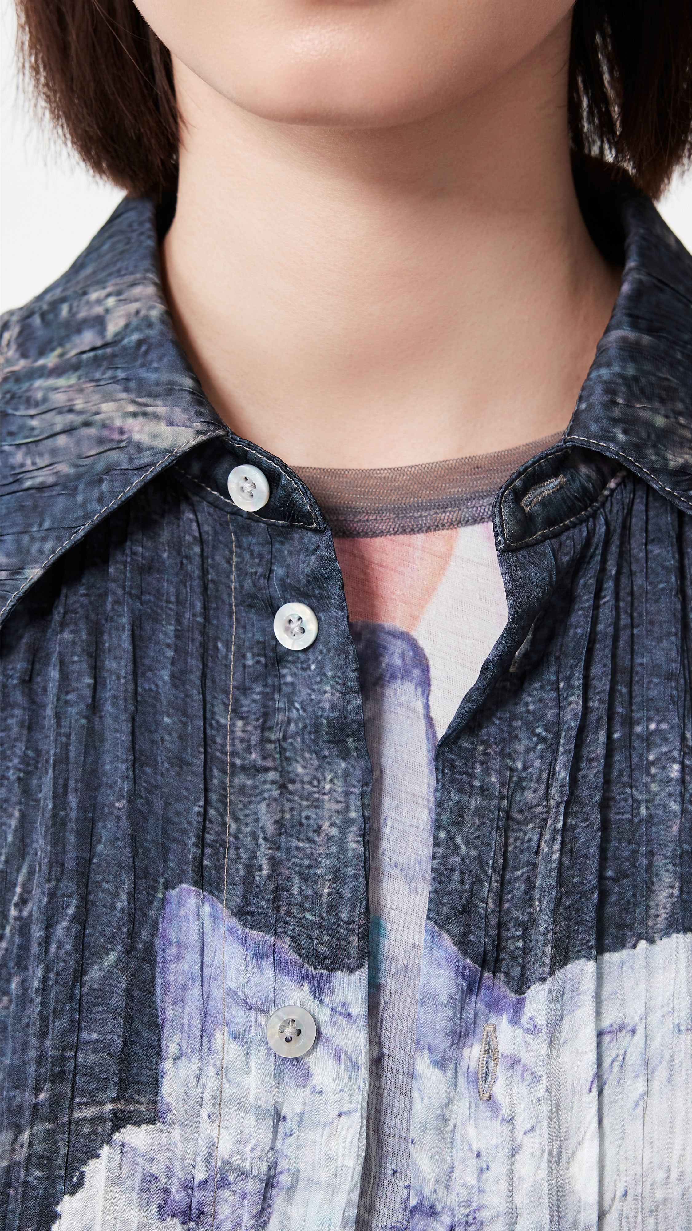 Mythical Animal Graphic Printed Mesh Shirt