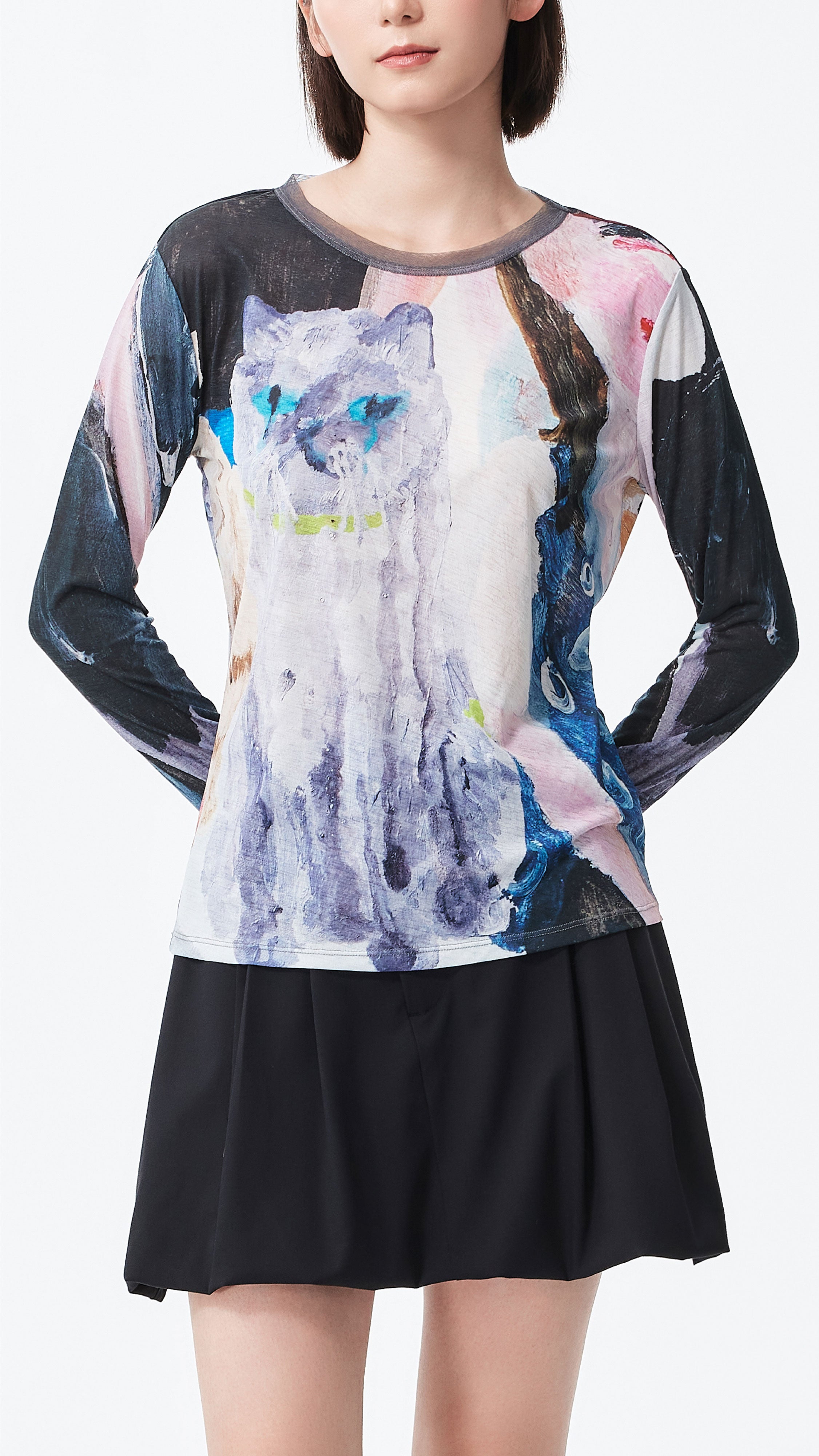 Mythical Animal Graphic Printed Tight Top