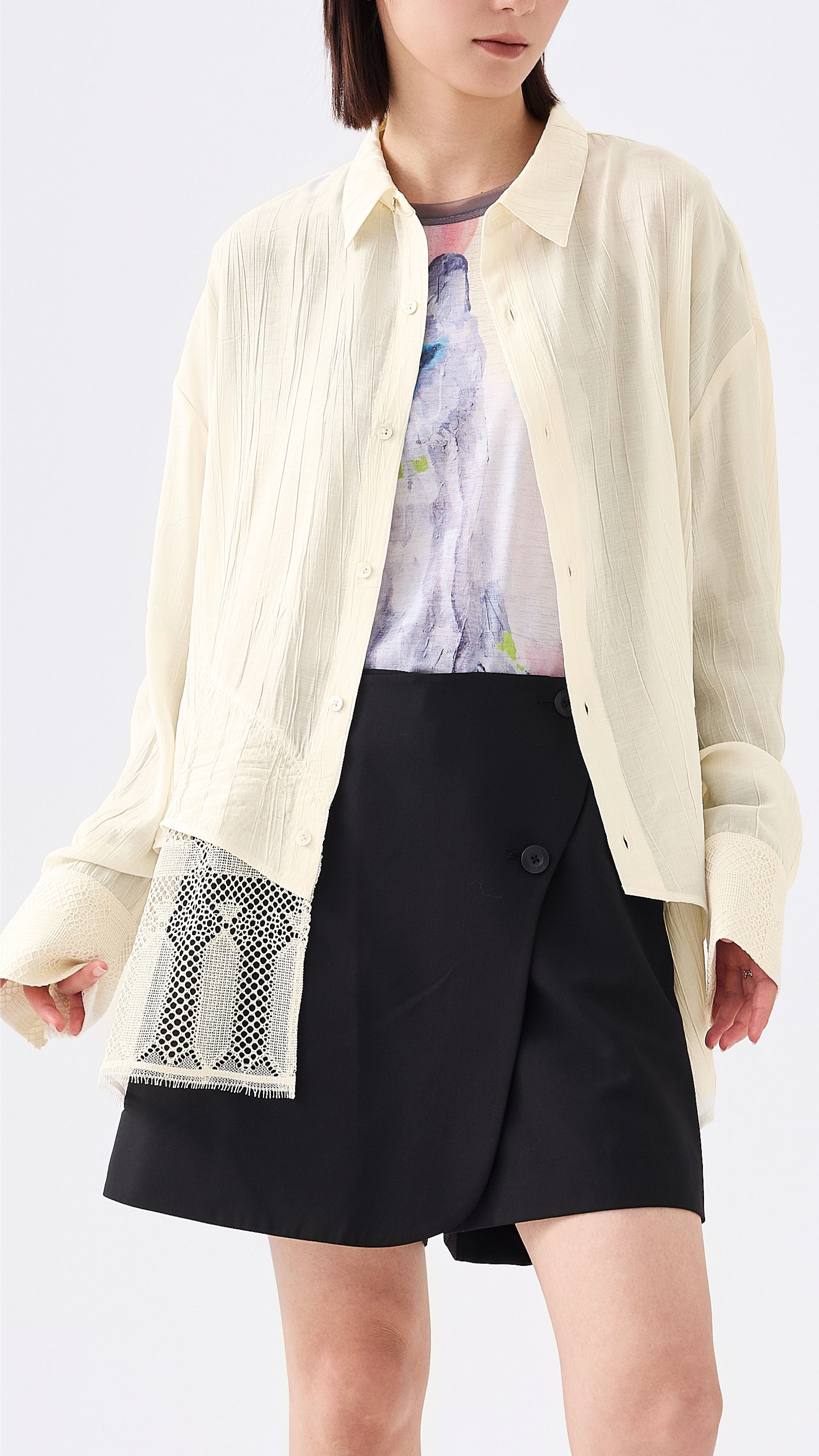 Shirt with Lace Detail