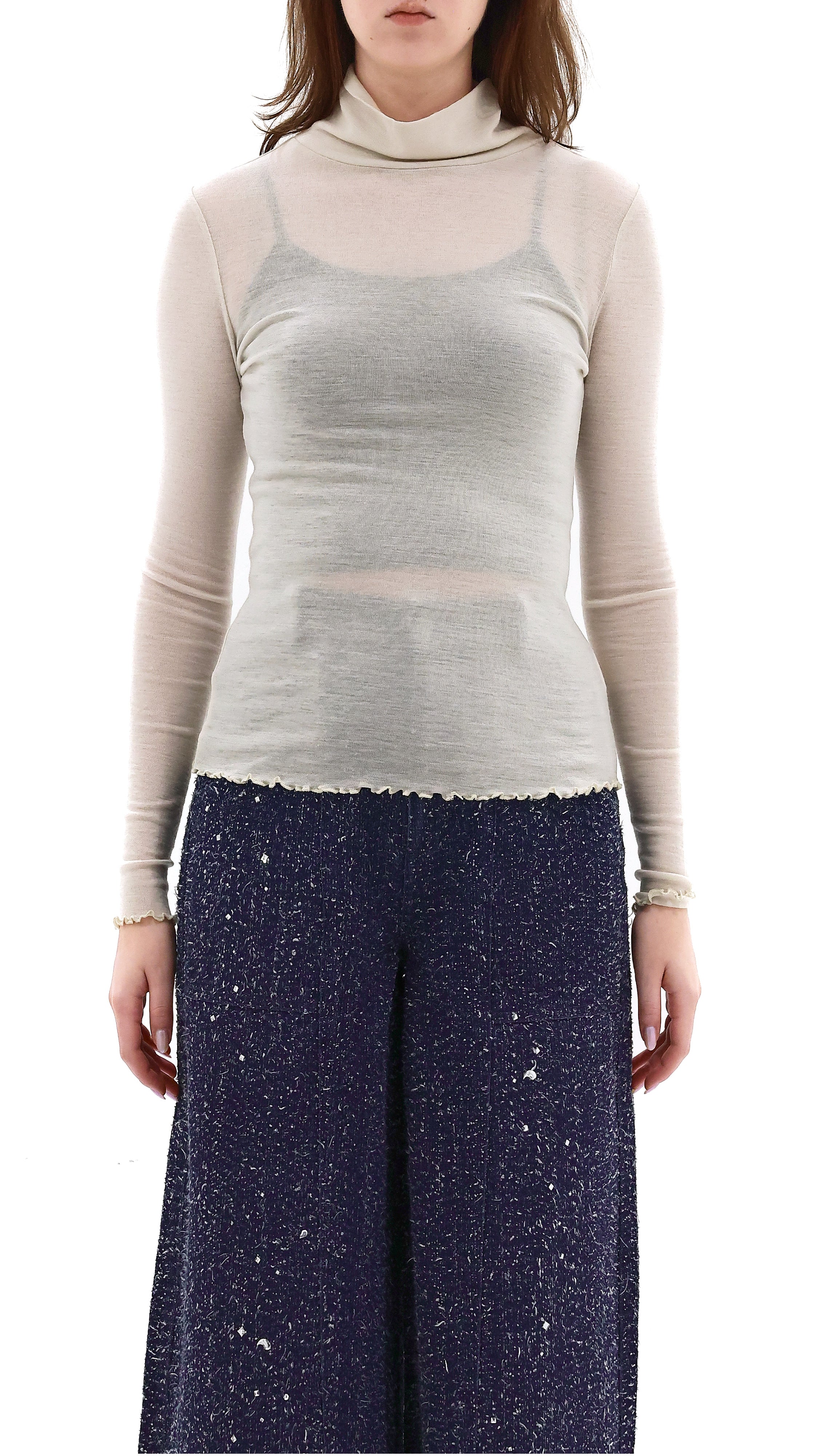 Turtle Neck Slim Cut Top