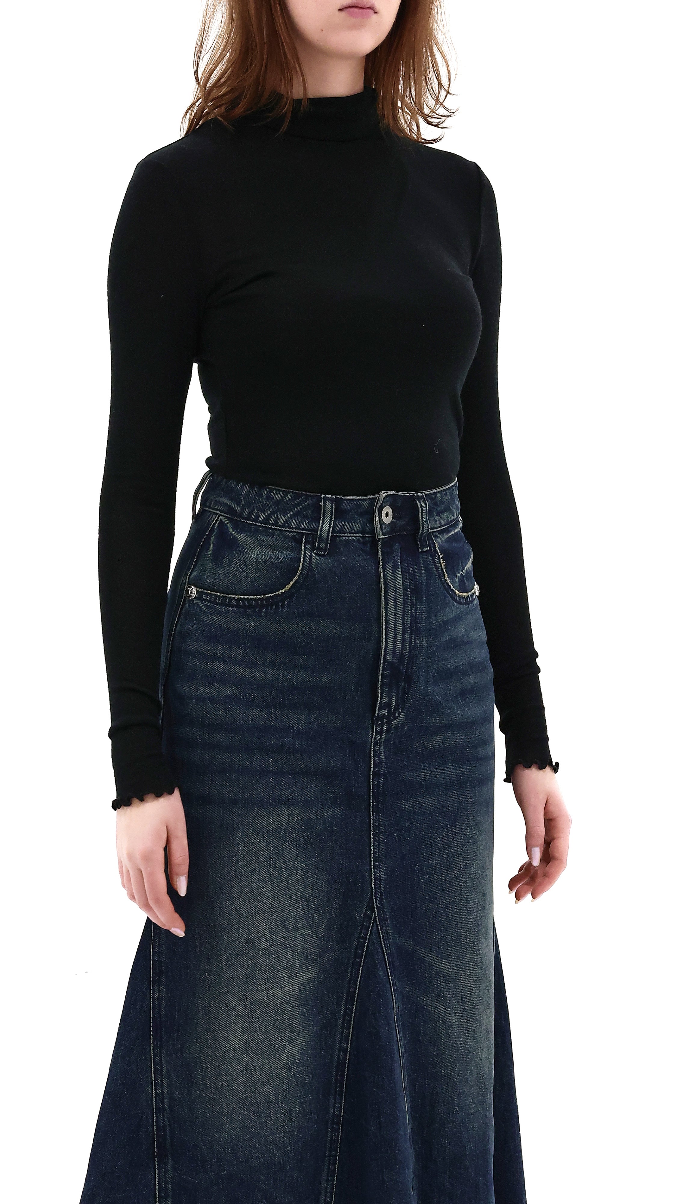 Turtle Neck Slim Cut Top