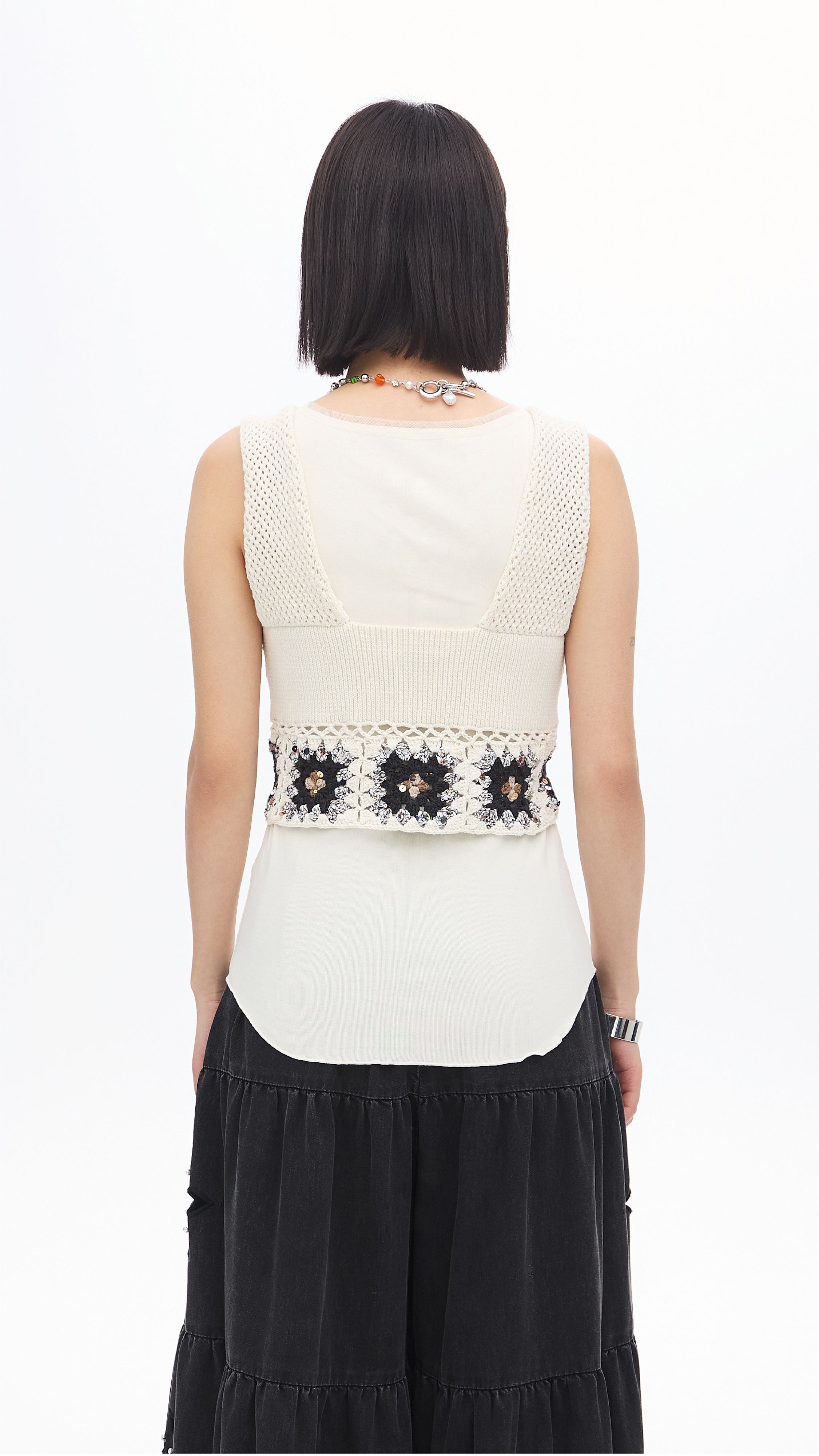 Beaded Knit Vest