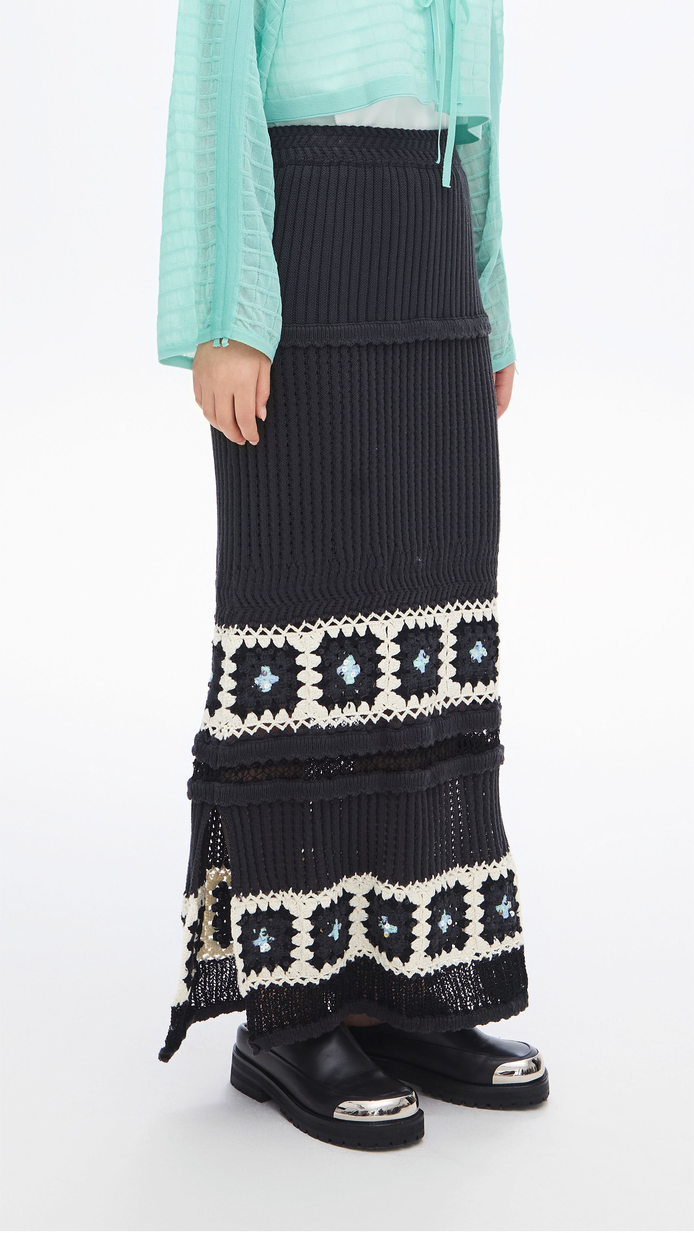 Beaded Knit Skirt