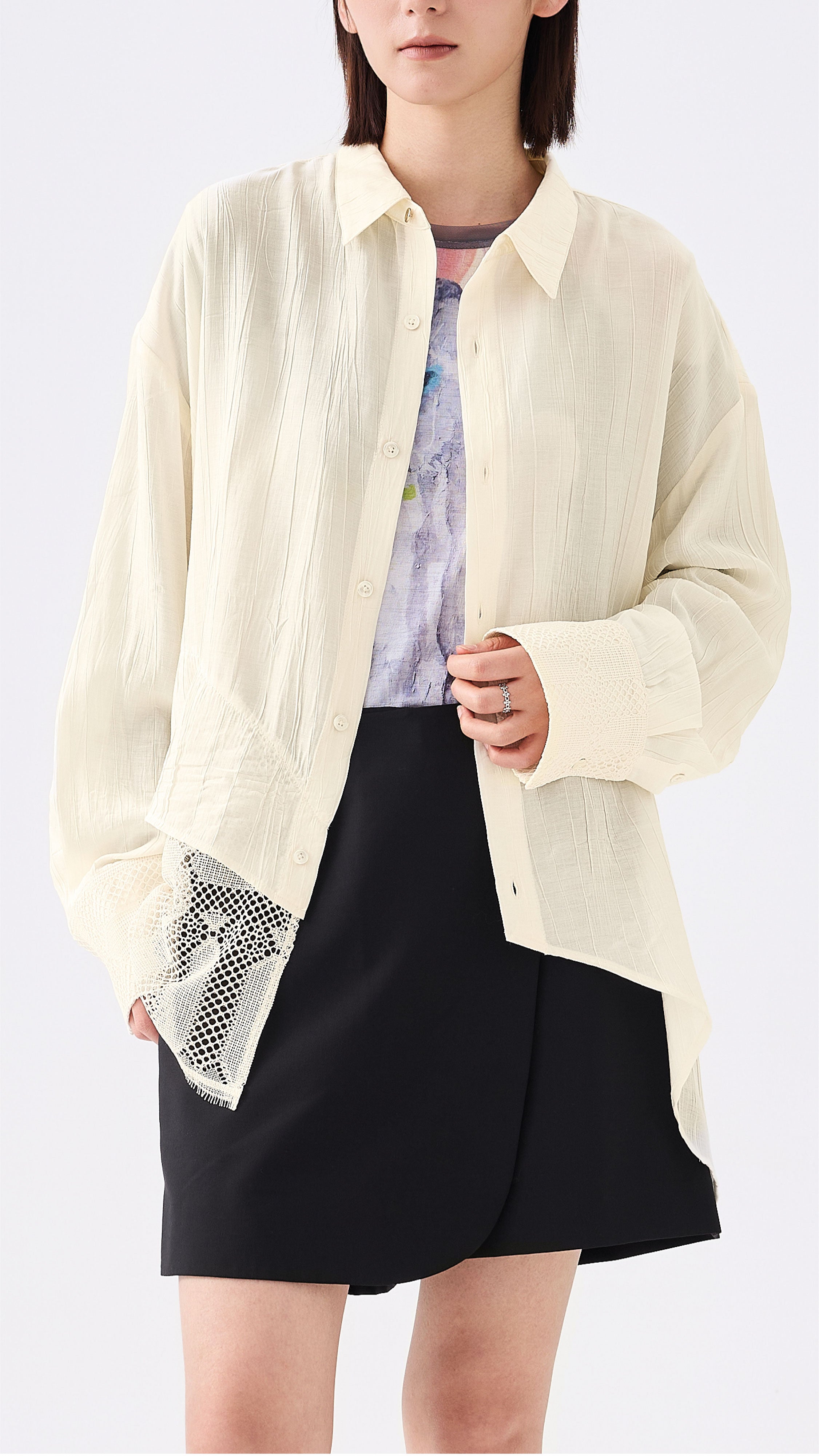 Shirt with Lace Detail