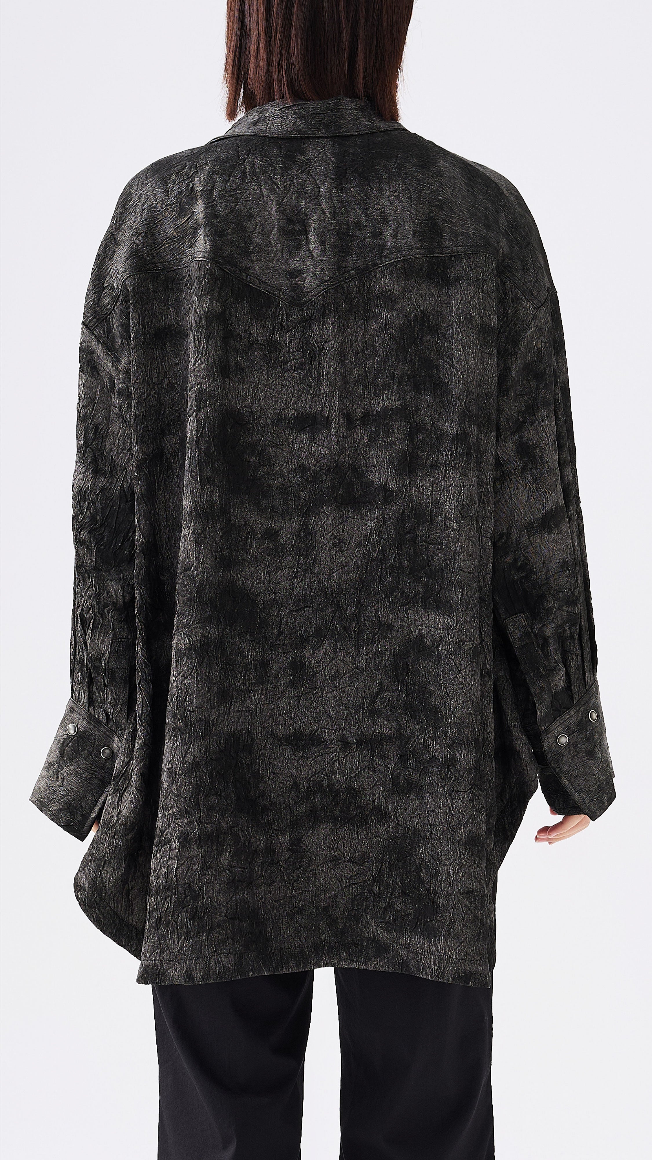 Faux Denim Cowboy Shirt