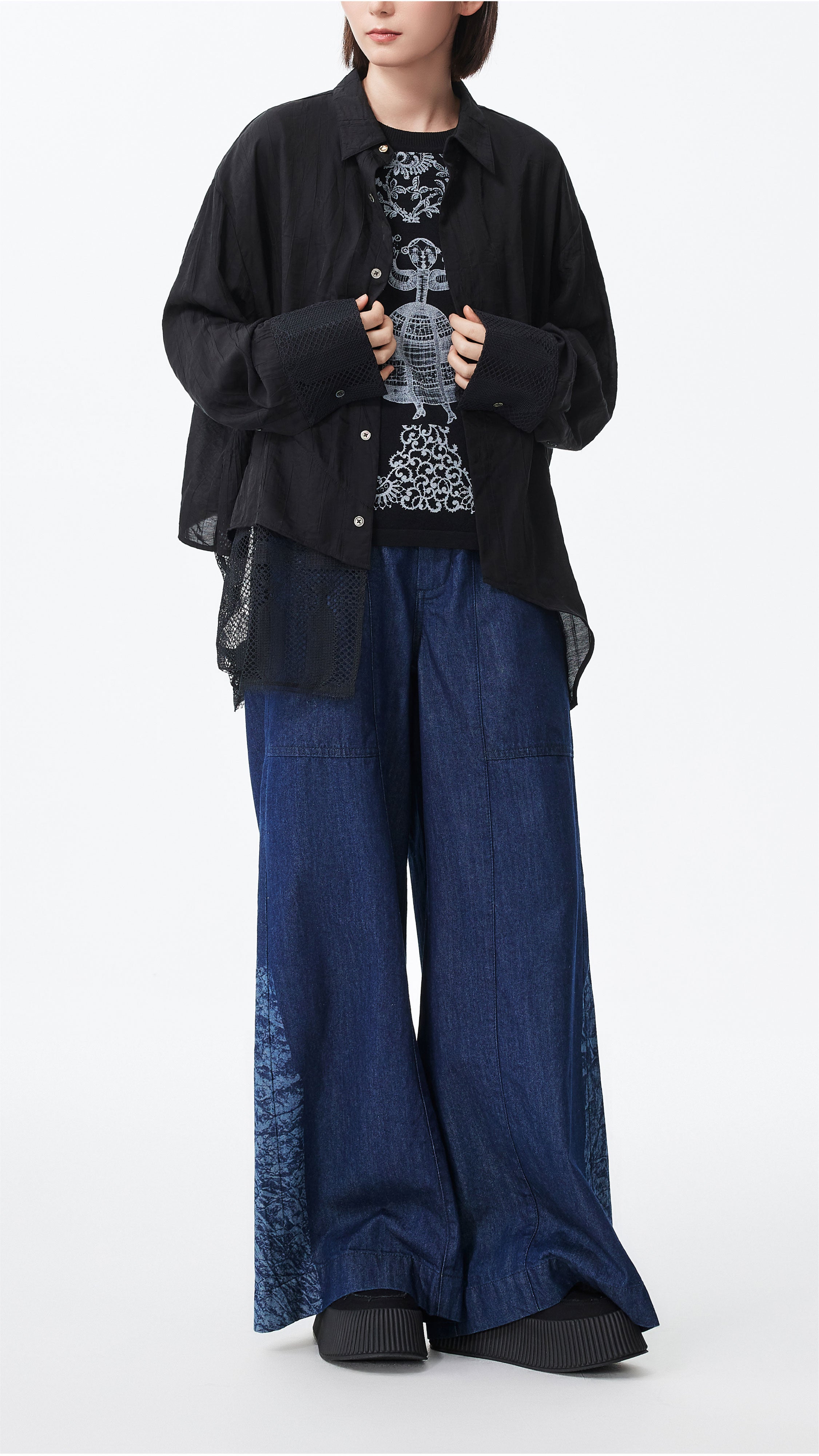 Shirt with Lace Detail