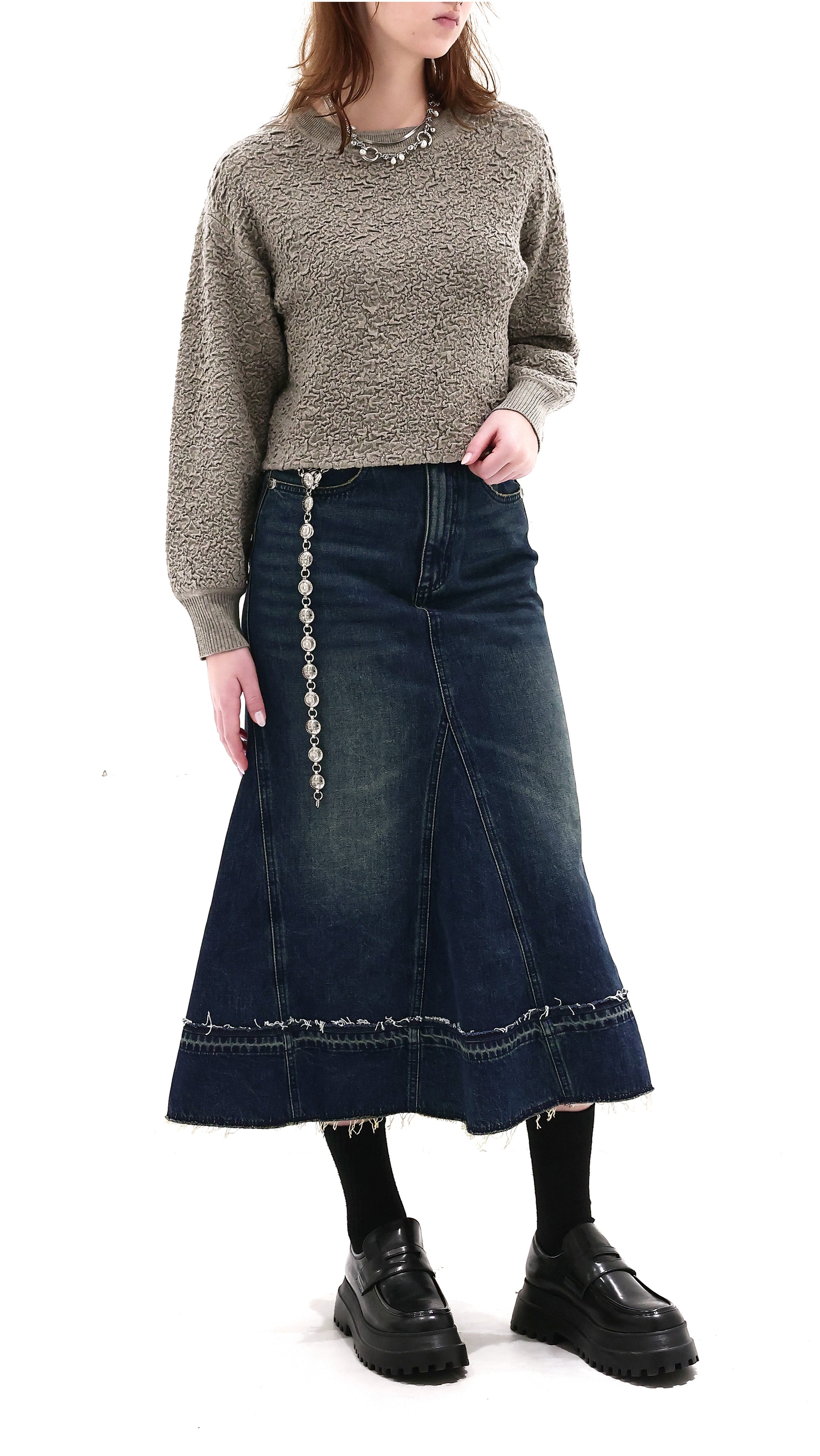 Cropped Textual Sweater