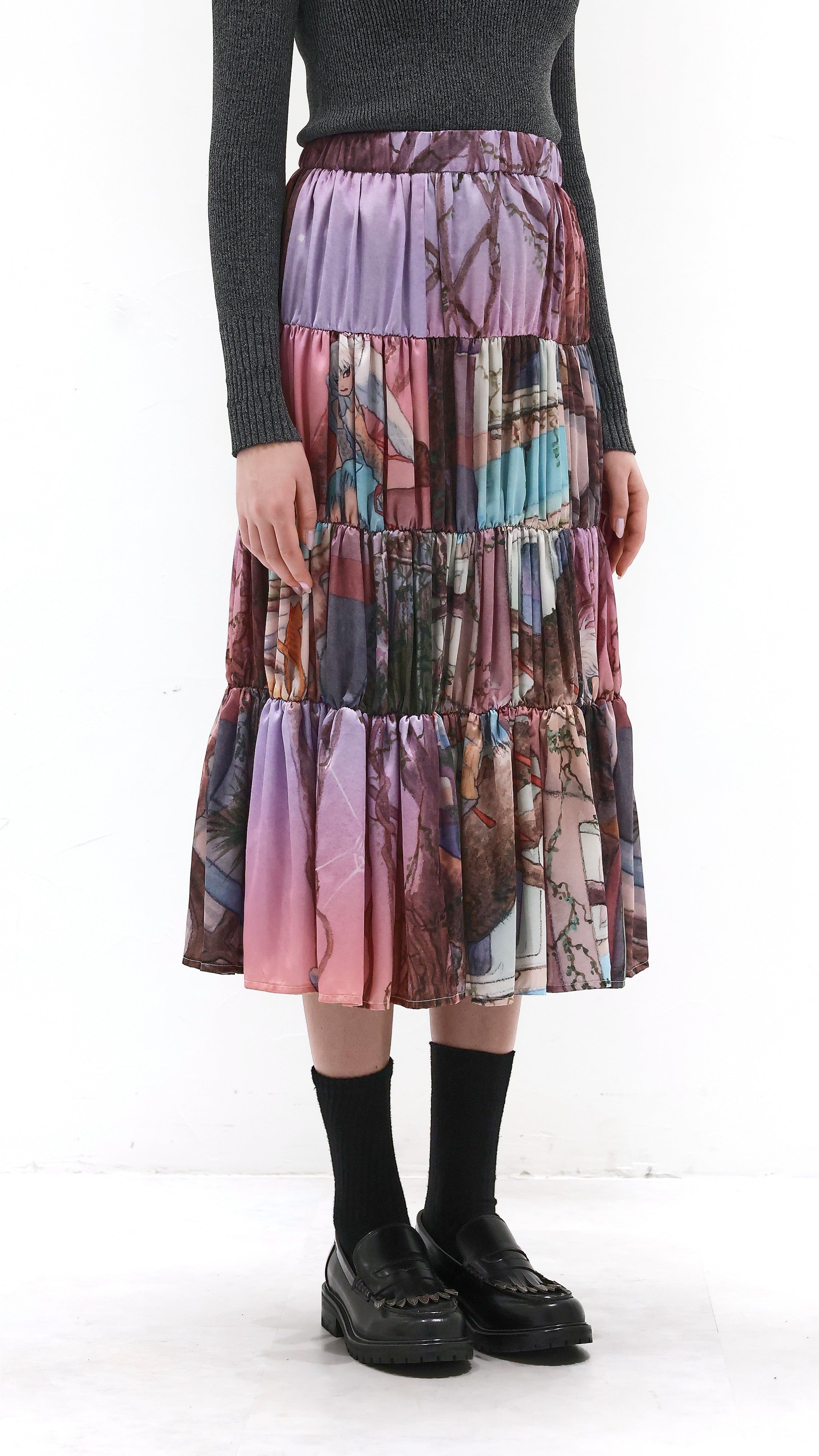 INITIAL x Little Thunder Tiered Skirt