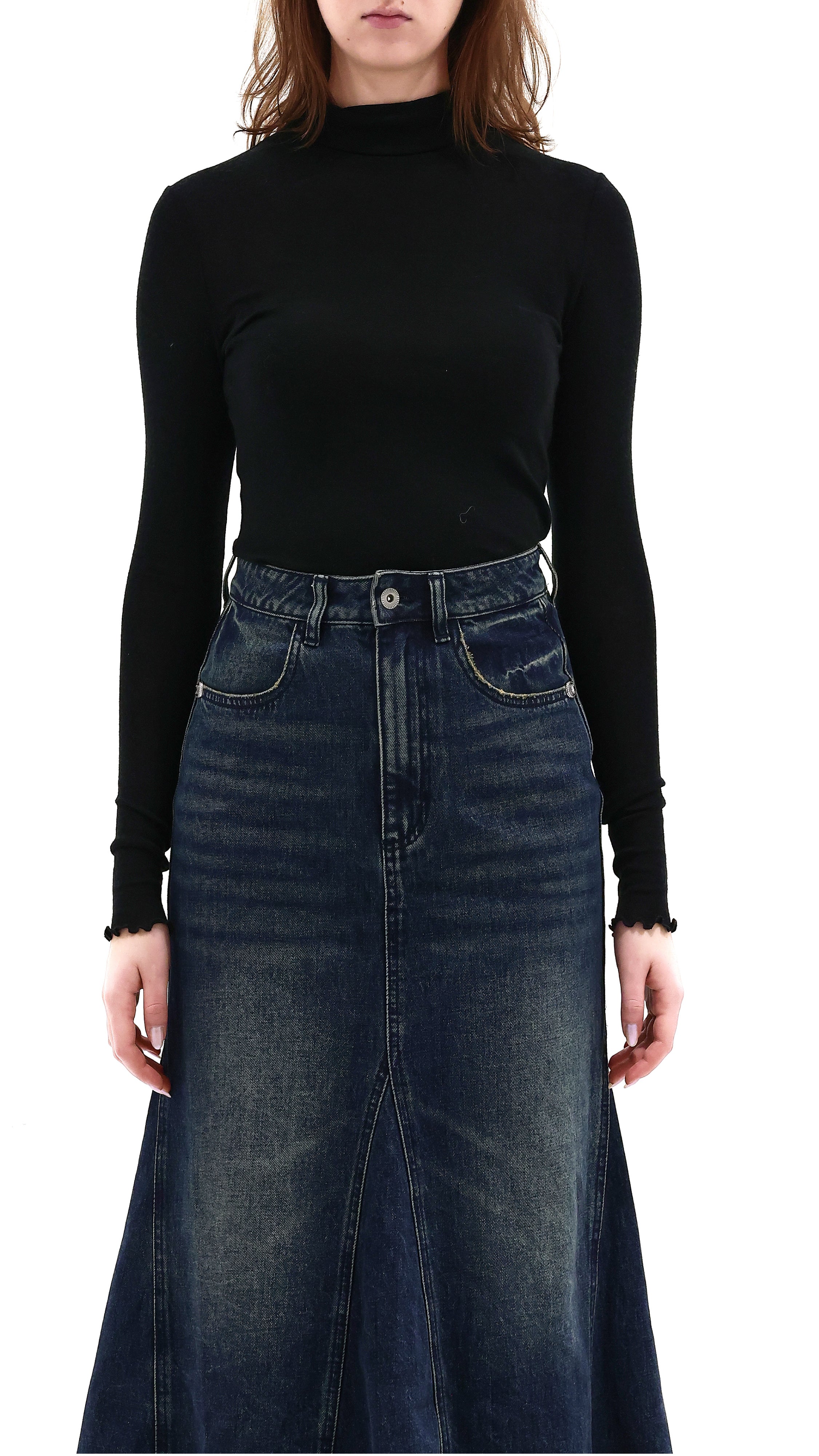 Turtle Neck Slim Cut Top